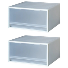KEYWAY 聯府 單抽屜整理箱 CK-71 20L, 白色, 2個