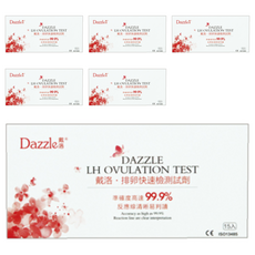 Dazzle 戴洛 排卵快速檢測試劑，準確度高達99.9%，反應線清楚易判讀, 15入, 6盒
