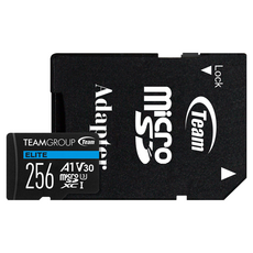 TEAMGROUP 十銓 256GB MicroSDXC 記憶卡, 100MB/s, 4K Ultra HD, A1, 終身保固, 1個