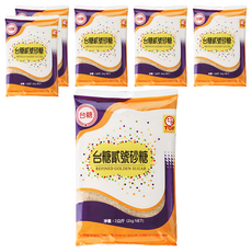 台糖 貳號砂糖，2公斤裝, 2kg, 6包