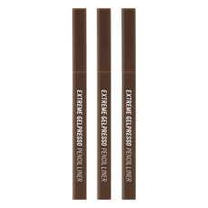 CLIO EXTREME 方管眼線膠筆 0.35g 02深棕色 3支入組，持久防水，新手適用，打造自然深邃眼妝, 3支