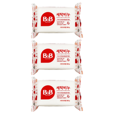 B&B 嬰幼兒衣物洗衣皂 刺槐香 200g, 3個
