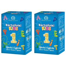 Bartolini字母數字造型寶寶義大利麵，8個月以上適用，加入雞蛋, 250g, 2盒