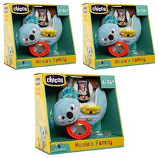 Chicco 多功能無尾熊吊掛玩具，適用於6個月以上寶寶，推車/嬰兒床懸掛玩具, 3個