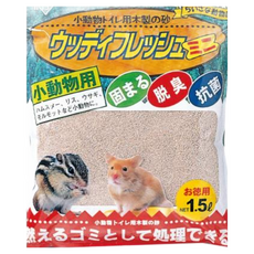 IRIS OHYAMA 愛麗思歐雅瑪 小動物用木砂, 1.5L, 1入