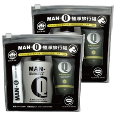 MAN-Q 極淨旅行組, 清新檸檬味, 淨白去油、清潔肌膚, 附贈牙膏、牙刷, 2組