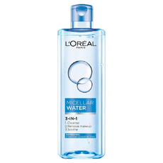 L'OREAL PARiS 巴黎萊雅 3合1卸妝潔顏水, 水嫩清爽 舒緩保濕, 400ml, 1瓶