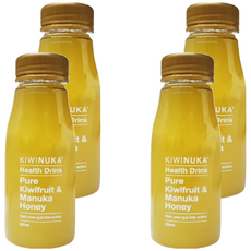 KIWINUKA 紐西蘭奇異果麥蘆卡蜂蜜飲, 南阿爾卑斯山泉水, Zespri認證的有機奇異果, 紐西蘭野生麥蘆卡蜂蜜, 230ml, 4瓶