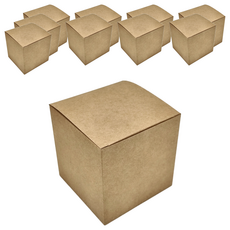 Pomei 博美 牛皮無印紙盒, 10入/包, 寬120 x 高 120 x 側 120 (mm), 12 x 12 x 12cm, 1包