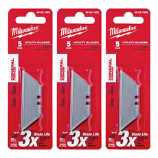 Milwaukee 美沃奇 快背美工刀片組 - 15入, 3組