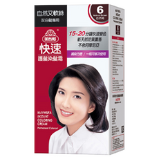 美吾髮 快速護髮染髮霜, 6 自然褐, 1盒