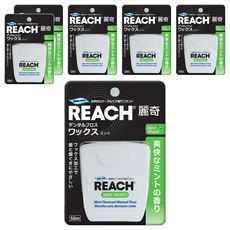 REACH 麗奇 潔牙線 含蠟薄荷, 50m, 6個