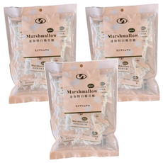 卜祥 迷你特白棉花糖, 甜點DIY裝飾配件, 獨立包裝, 125g, 3包
