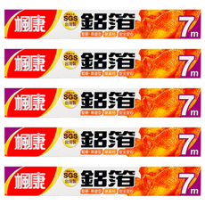 楓康 鋁箔紙 7m, 適用於烤箱烤爐，廚房必備，包裝食物安心，烘烤後美味依舊, 寬30cm, 5盒