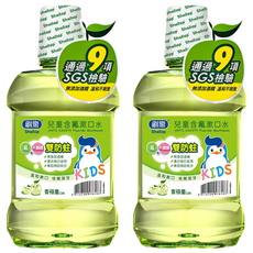 Shallop 刷樂 兒童含氟漱口水 青蘋果, 500ml, 2瓶