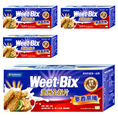 Weet-Bix 澳洲全穀片 麥香高纖，高鈣高鐵，強化能量維生素B1、B2，早餐下午茶首選, 375g, 4盒