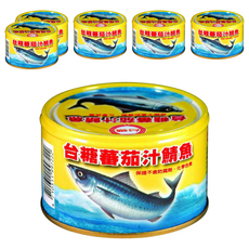 台糖 蕃茄汁鯖魚, 不含防腐劑 化學色素, 220g, 6罐