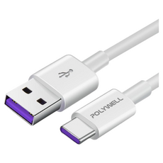 POLYWELL 寶利威爾 USB-A-USB-C 5A快充線, 1m, 1條