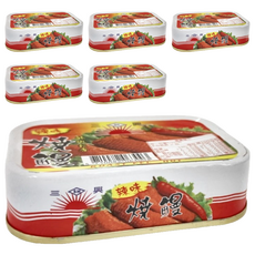 三興 全開 辣味燒鰻 6罐入 (105g/罐) 香辣夠味 即開即食, 6罐