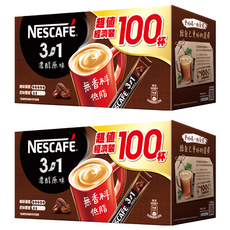 NESCAFE 雀巢咖啡 三合一濃醇原味, 15g, 100條, 2盒