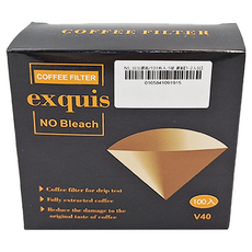 exquis 咖啡濾紙 1-2人用 S號 1組100張 無漂白手沖咖啡濾紙, 1組, 100張