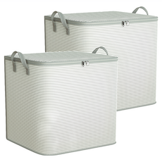 小麥購物 棉被衣物收納袋 C586 140L 灰白色 54 x 45 x 53cm 2入組, 2個