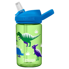 CAMELBAK eddy+兒童吸管運動水瓶, 兒童專用咬嘴防止咬壞, 有效訓練小朋友自己喝水習慣, Tritan安全材質無雙酚A, 嘻哈恐龍, 400ml, 1個