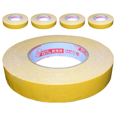 鹿頭牌 雙面布膠帶 20mm x 25m 五卷裝 - DIY手工藝、辦公室文具、家庭修繕適用, 5捲