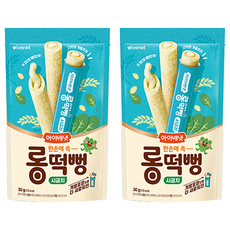 Ivenet 捲心棒, 穀物棒內層類似捲心酥夾心, 含鈉量更低, 菠菜口味, 30g, 2袋