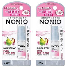LION 獅王 NONIO 終結口氣淨涼噴劑 清梨薄荷 5ml 口腔噴霧, 2罐