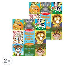 Melissa&Doug 瑪莉莎 貼紙簿 大型 瘋狂動物, 2本