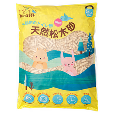 minifeet 小動物崩解型天然松木砂, 天然無毒,可生物分解, 低粉塵,減少過敏原, 不易夾砂帶出, 吸收力強, 可以用約36天, 原味, 5lb, 1包