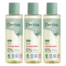 Derma 寶寶有機按摩浴油，0%香料，0%染料, 150ml, 3瓶