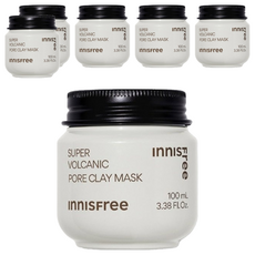 INNISFREE 超級火山泥毛孔潔淨面膜，濟州火山泥成分，調理肌膚皮脂、清潔毛孔，去除老廢角質, 6罐