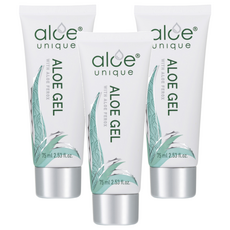aloe unique 優尼客 蘆薈凝膠 75ml 含開普蘆薈, 3條