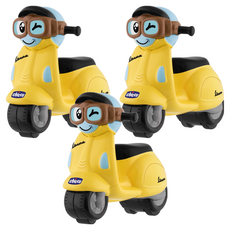 Chicco 智高迷你偉士牌迴力摩托車-黃，適用年齡2-6歲, 黃色, 3個