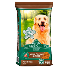 CLASSIC PETS 加好寶 成犬/中大型犬專用 羊肉口味 乾狗糧 15kg, 1袋