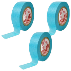 FINESIL 施工用遮蔽和紙膠帶, 18mm x 18m 7入組, 適用於噴漆, 台灣製, 3組