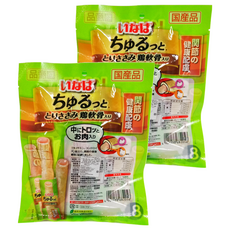 INABA 汪啾嚕肉泥捲心條 關節保健配方 雞肉+雞軟骨 8入, 雞肉 + 雞軟骨, 2袋