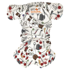 smart bottoms Diaper 2.0 布尿布, 新生兒 (2.7 - 7.3公斤), 外層: 100%PUL防水層聚酯, Doc, 1件