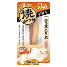 INABA CIAO 啾嚕 宗田鰹燒魚柳條 幼貓配方 YK-21, 日本製造，添加綠茶成分，消除臭味，美味易入口, 鰹魚, 6包