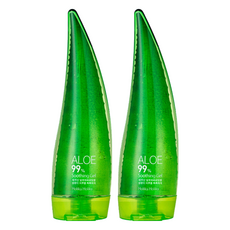 HOLIKA HOLIKA 99% 舒緩蘆薈凝膠, 保濕鎮靜, 55ml, 2條