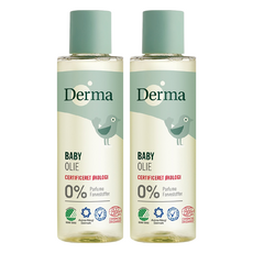 Derma 寶寶有機按摩浴油，0%香料，0%染料, 150ml, 2瓶