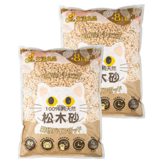 Catfeet 崩解型天然松木貓砂, 100%天然, 無化學成份, 低過敏無塵, 吸水力佳, 8LB, 3.63kg, 2包, 原味