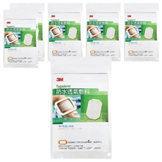 3M 防水透氣敷料, 10x12公分, 4片裝, 中/大傷口專用, 10 x 12cm, 4片, 6袋