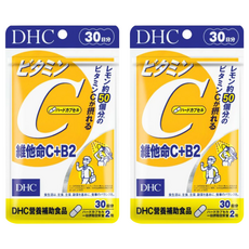 DHC 維他命C+B2 30日份, 每粒含有500mg高濃度維生素C，添加美容功能維生素B2, 60顆, 578mg, 2包