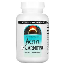 소스내추럴스 아세틸 L 카르니틴 500mg 120 태블릿, 5개, 120정