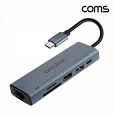 FW839 Coms USB3.1TypeC멀티도킹&허브 USB3.0 2.0 Type-C(PD)포트 RJ45이더넷랜LAN SDTFCard 도킹스테이션, 상세페이지 참조