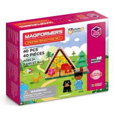 [Amazon.co.jp (MAGFORMERS) [40 3 MF705016 한정] 보넬 룬드 머그 포머 로그 하우스, 1개