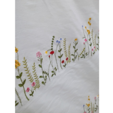 피치1000 대폭 20수 광목4줄 들꽃자수원단 워싱원단 바란스 원피스 패치 이불 원단, 광목색